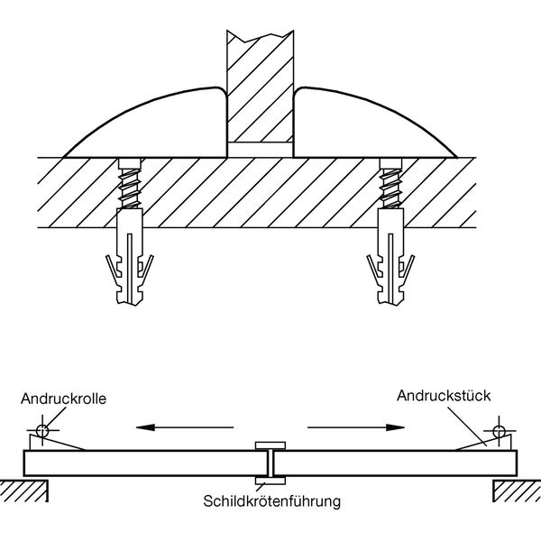 Helm 418 Schildkrötenführung (Schiebetorbeschlag) Kunststoff glasfaserverstärk