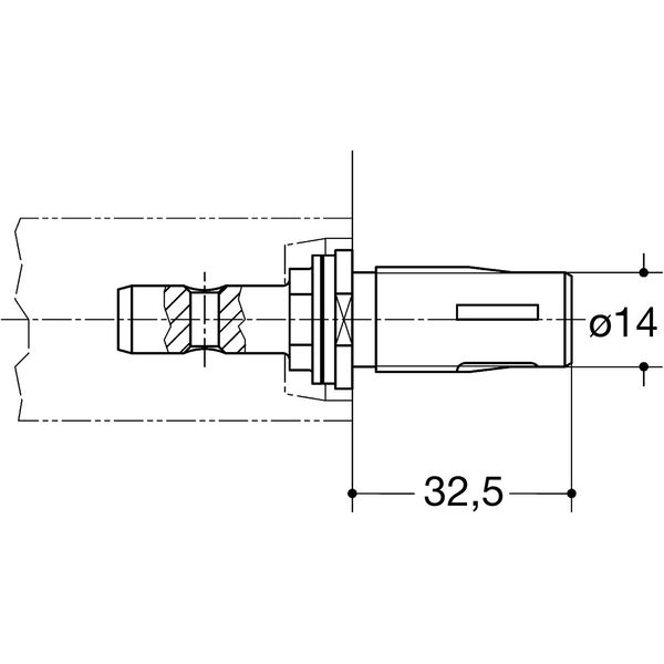 HEWI Befestigungszubehör BA 5.2 gerade – TS 40 – 50mm, Stahl verzinkt