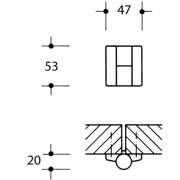 HEWI Aufschraubband HEWI Nylon für stumpfe Türen B9505.50