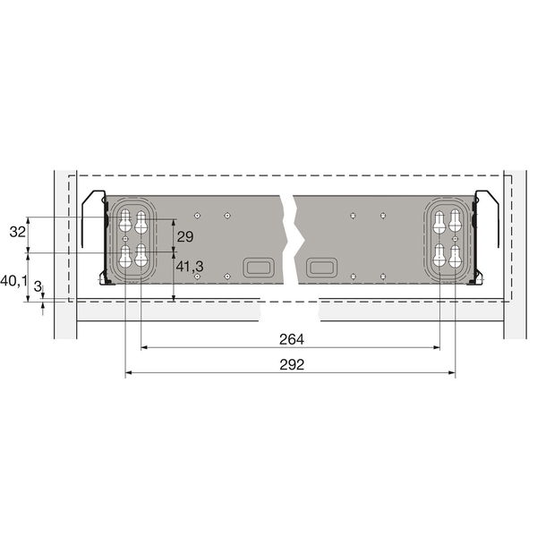 HETTICH SYSTEMA TOP 2000 Stahlschubkasten