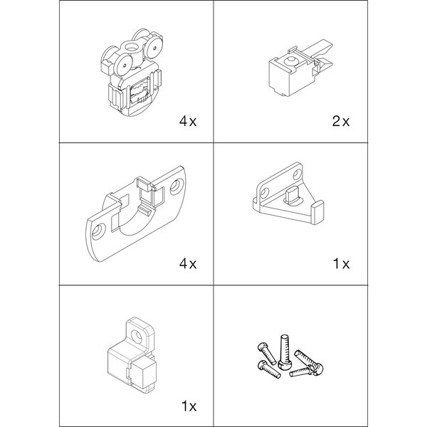 HAWA Clipo 16 H MS – Beschlägegarnitur 1000 x 1400, 2 türig