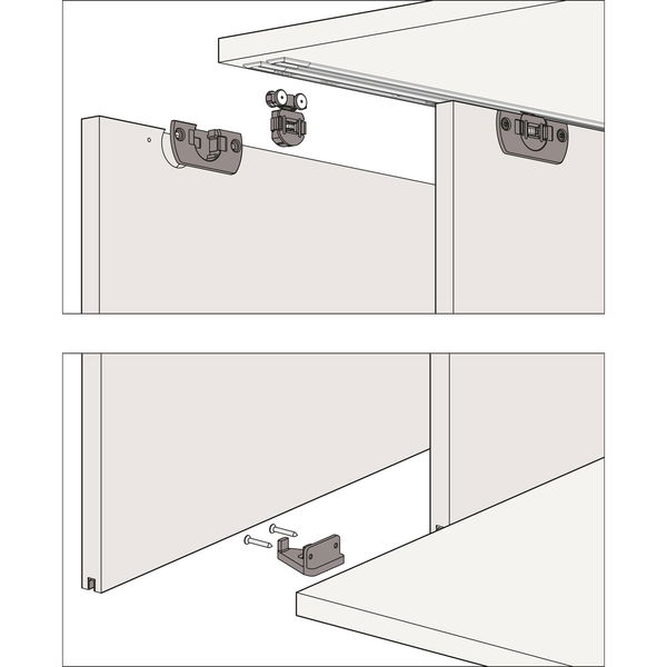 HAWA Clipo 16 H MS – Beschlägegarnitur 1000 x 1400, 2 türig