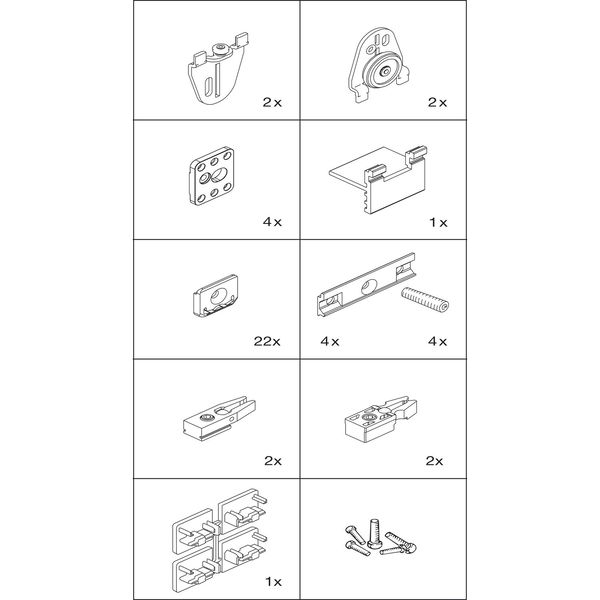 HAWA Regal – B H(SP) FS Beschlägegarnitur 1200 x 2000, 1 türig