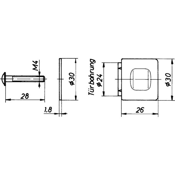 HEKNA Möbelknopf Mini Metall System 24