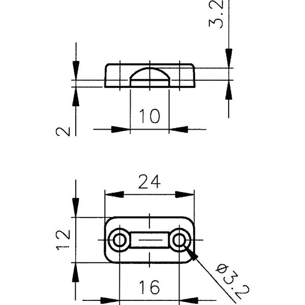 HEKNA Stangenführung zu Schubstange 10×3 mm, Zamak vernickelt