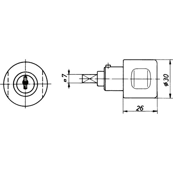 HEKNA Zylinder Drehknopf Mini Metall System 24