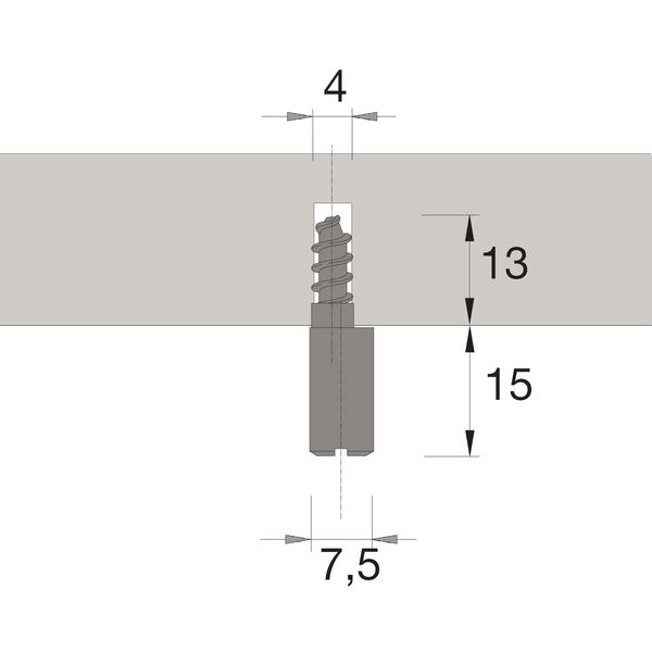 HETTICH PRESTIGE 2000 Anschlagstiftt zum Einschrauben