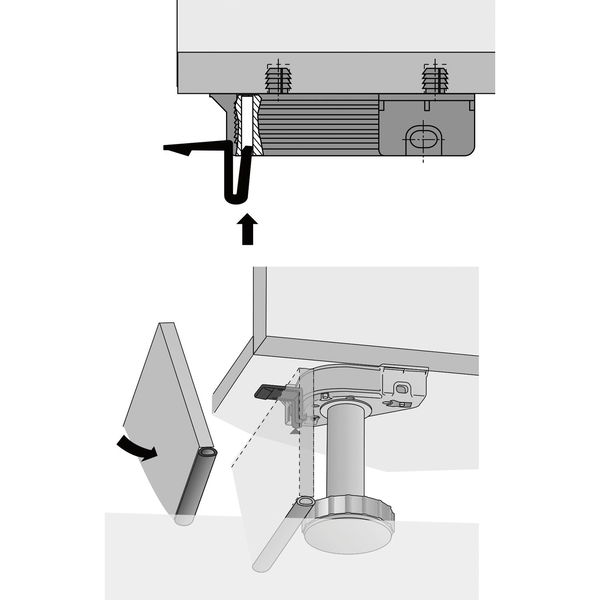 HETTICH Korrekt Planform Blendenhalter für Gleiter, Kunststoff, weiß