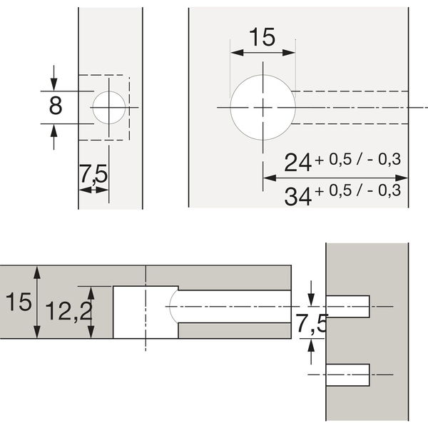 HETTICH Exzenter Rastex 15