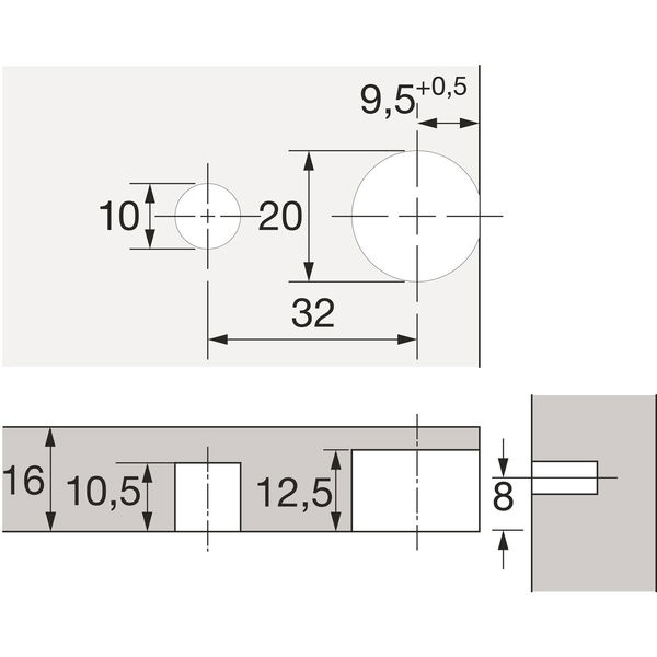 HETTICH Exzenter-Verbindungsbeschlag, VB 36