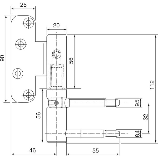 SFS Holz-Türband 3-DIM zweiteilig, 20 mm für stumpfe Türen