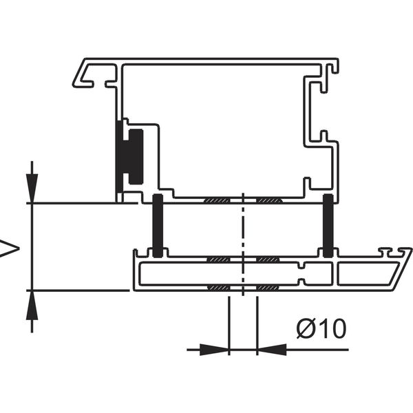 HOPPE Befestigung Nr. 11 einseitig, BS-1102, lang, Kammermaß 48-53 mm, verzinkt