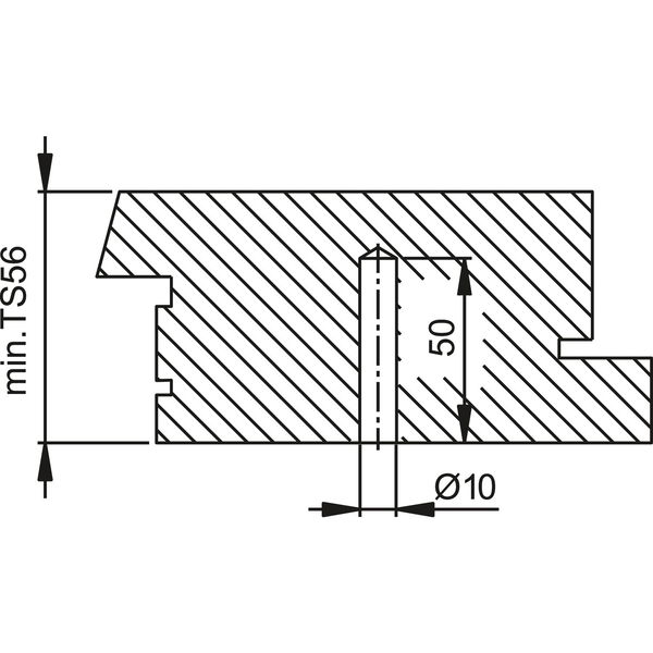 HOPPE Befestigung Nr. 11 einseitig, BS-1102, lang, Kammermaß 48-53 mm, verzinkt