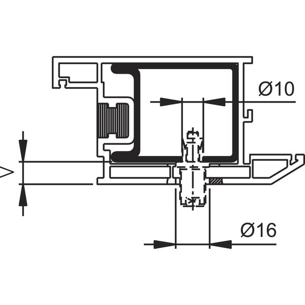 HOPPE Befestigung Nr. 1 einseitig, BS-106/B, Kammermaß 36-41 mm, verzinkt