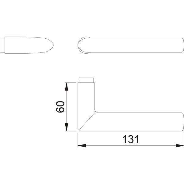 Hoppe Drückerlochteil Stockholm, Schnellstift 8 mm Vierkant, Edelstahl matt