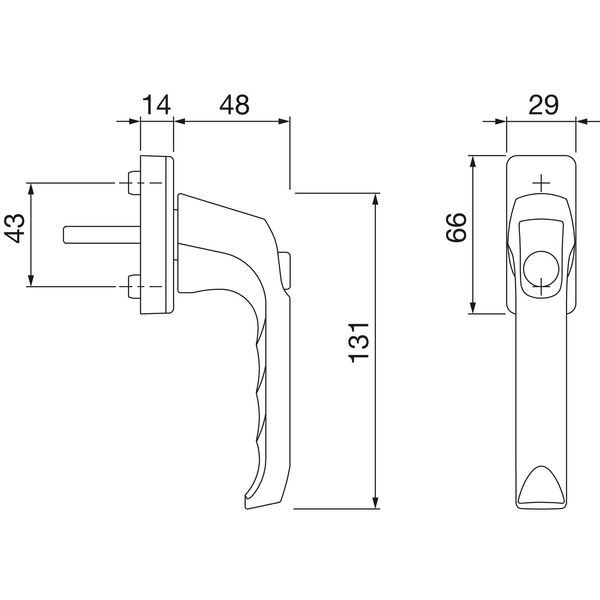 HOPPE Fenstergriff LONDON mit Druckknopf