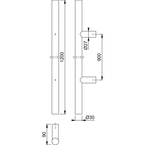 HOPPE Türgriff E5011 mit geraden Stützen