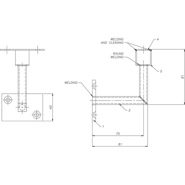 IAM DESIGN Handlaufträger mit Kabeldurchführung für LED Beleuchtung