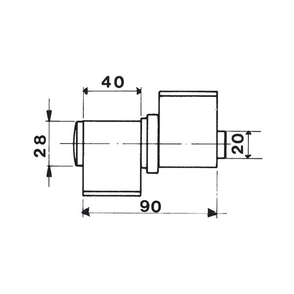 Anschweißband 2-teilig I-Lappen 404C, Bandh. 90 mm, ø 28 mm, Stahl blank