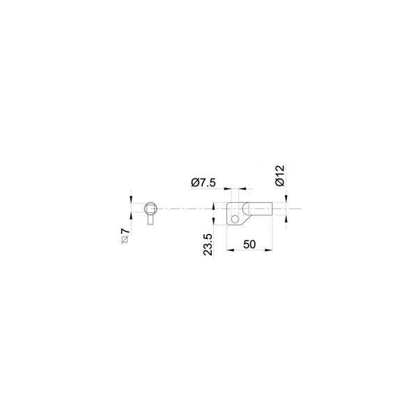 IBFM Vierkantschlüssel zu Riegel für Metalltüren/Schränke, VK 7 mm