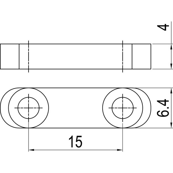 IMH-ABS Optionaler Gleitstein für Mitnehmerhaken, 24×6,4×4 mm, schwarz verzinkt