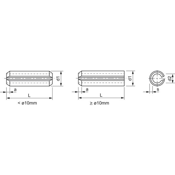 ISO13337/DIN7346  6.0x 24 Federstahl blank Spannstift leichte Ausführung