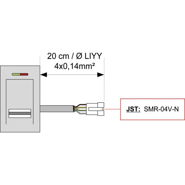 GU Haustürpaket mit Idencom Fingerscanner BioKey Inside APP, Edelstahl