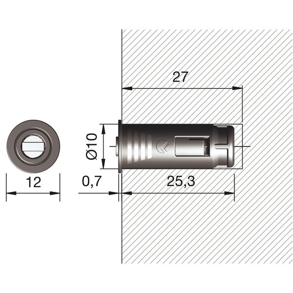 ITALIANA FERRAMENTA Einbohrmagnetschnapper K-LOCK