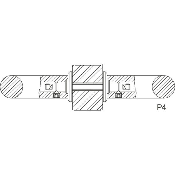 KWS  Befestigungszubehör Glas P4 – paarweise, M6 x 45, Edelstahl