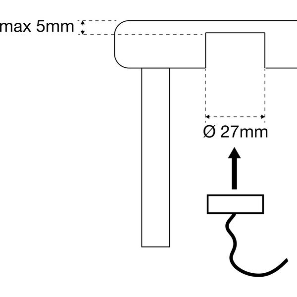 Kapazitiver Schalter inkl. rundem Sensor max. 550 W, 230 V