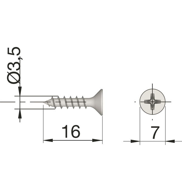 KIMANA Befestigungsschrauben 3,5 x 16 mm, schwarz