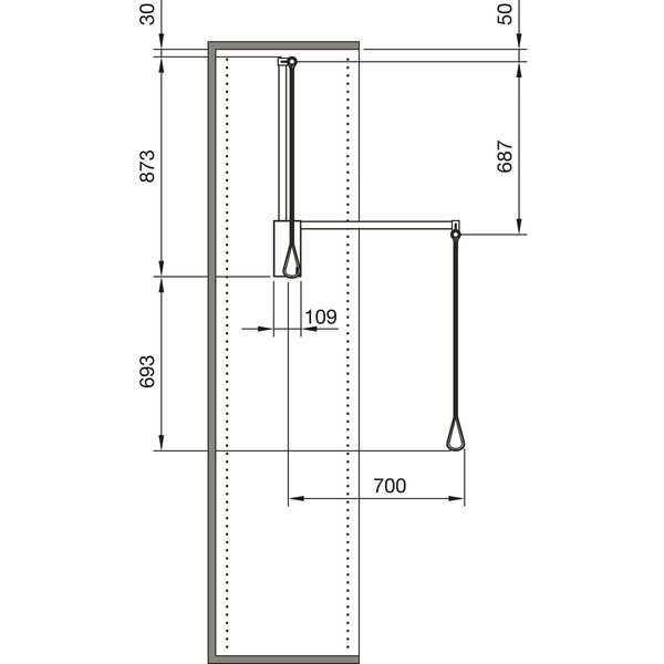 SERVETTO Kleiderlift 3T, Kunststoff/Stahl