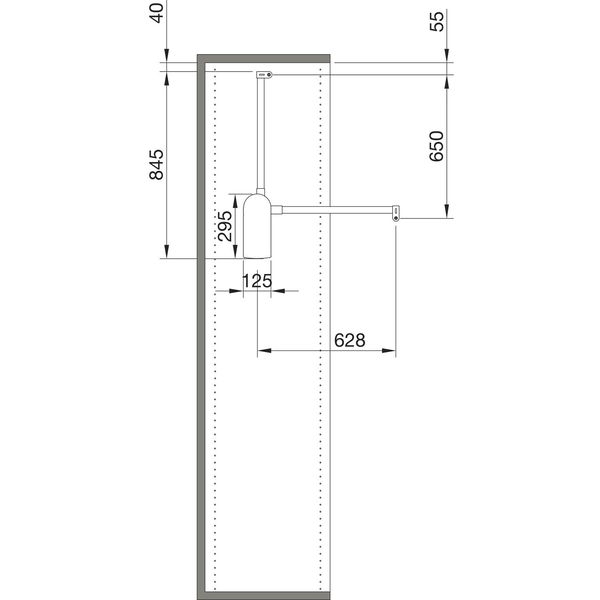 SERVETTO Kleiderlift elektrisch i3 gerade, weiß/verchromt