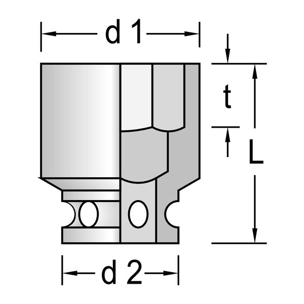 GEDORE Kraftsteckschlüssel-Einsatz 1/2″ K 19 6-kant