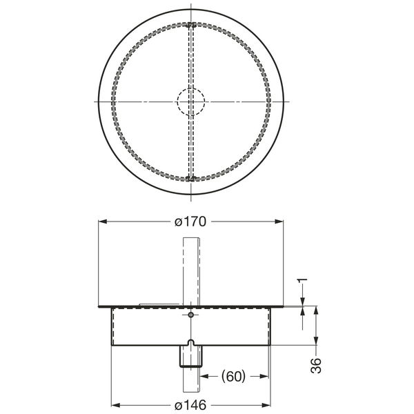 LAMP® Einwurfklappe ungedämpft rund 170 mm Edelstahl