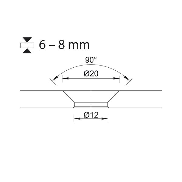 LÄNGLE GLAS Glaspunkthalter Mini