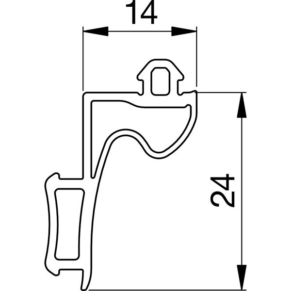 LÄNGLE GLAS Dichtung Zargenprofil AL-EPDM B