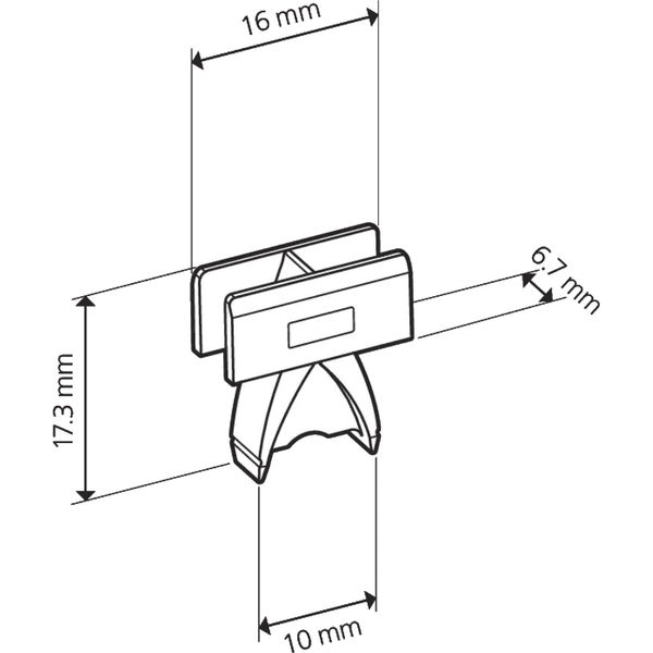 LAMELLO Vorspann-Clip zu Verbinder Tenso P-System