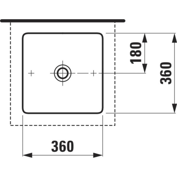 LAUFEN Aufsatzwaschtisch Living quadratisch, weiß