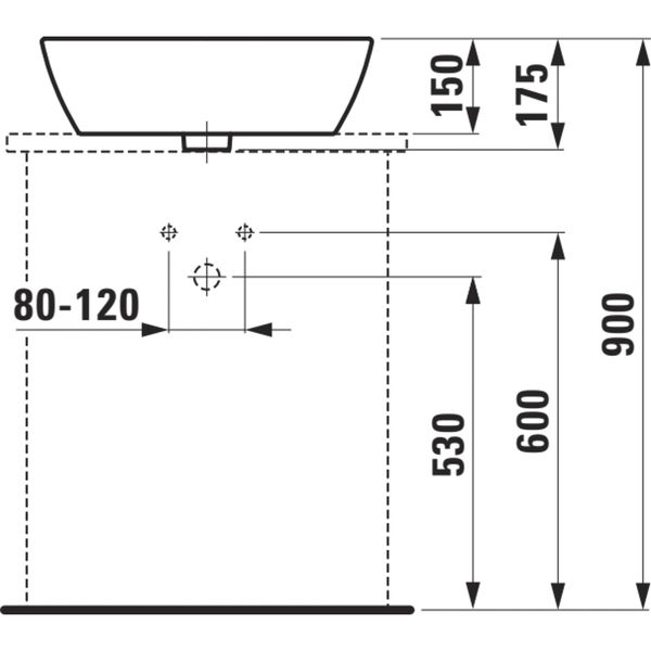 LAUFEN Aufsatzwaschtisch Pro oval, weiß