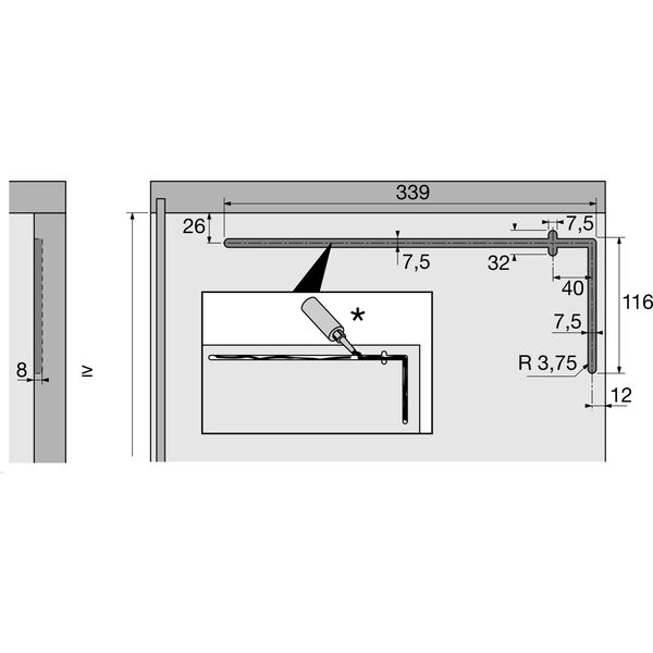 HETTICH Einschwenk-Klappenbeschlag-Set LIFT UP