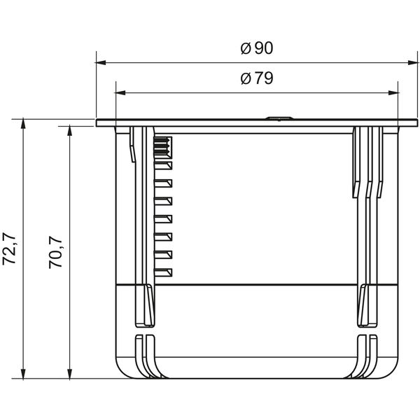 Bachmann Einbausteckdose für Arbeitsplatte Loop In Charge mit USB-C 22W Schnellladung und USB-A 18W, schwarz