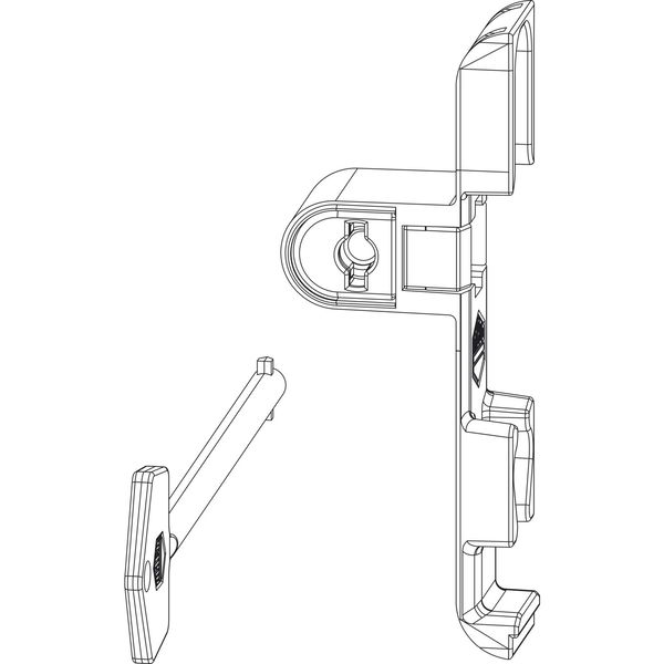 MACO Drehsperre verdeckt 4 mm Falzluft, Versatz 9 mm, sperrbar, silber (10759)