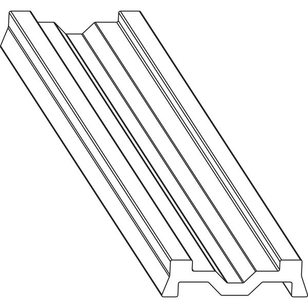 MACO Fiber-Therm Aufsatzschiene für Fixflügel L=1500 B=42 mm GFK silber (454792)