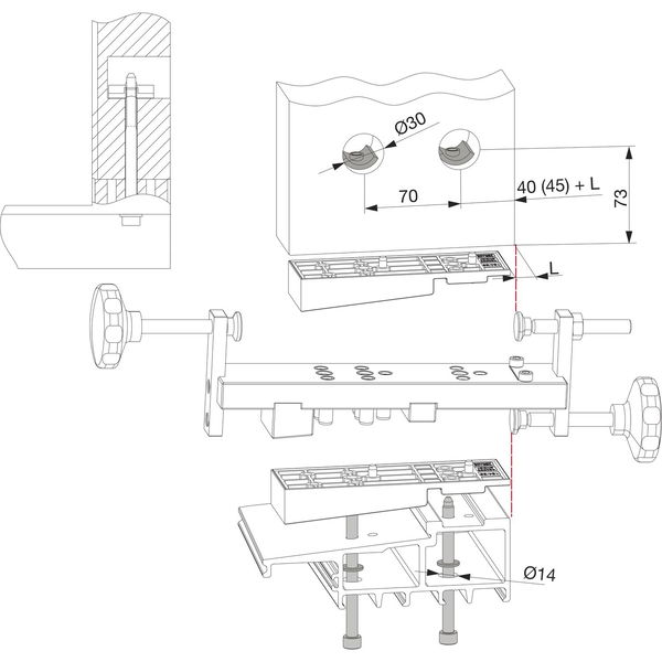 MACO Fiber-Therm Eckverbinder-Befestigungsset unten, Stahl verzinkt (101341)