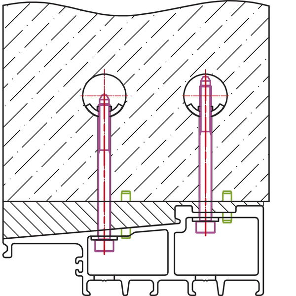 MACO Fiber-Therm Eckverbinder-Befestigungsset unten, Stahl verzinkt (101341)