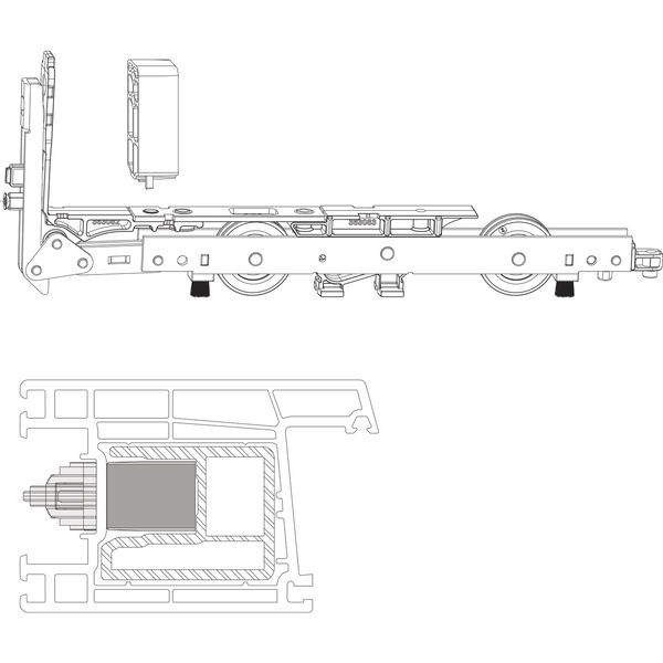 Maco HS Unterlage senkrecht Höhe 26,5mm passend zu Hebeschiebtür Laufwagen vorne 361272