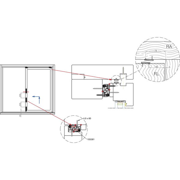 MACO HS Zubehör RC2 für Dichtungsschiene PVC, für Holz, schwarz (105383)
