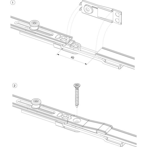 Maco Multi-Matic Ersatzteil – Adapterteil gerade Stanzung für Eckumlenkungen/-Winkeltriebe, Stahl verzinkt silberfärbig