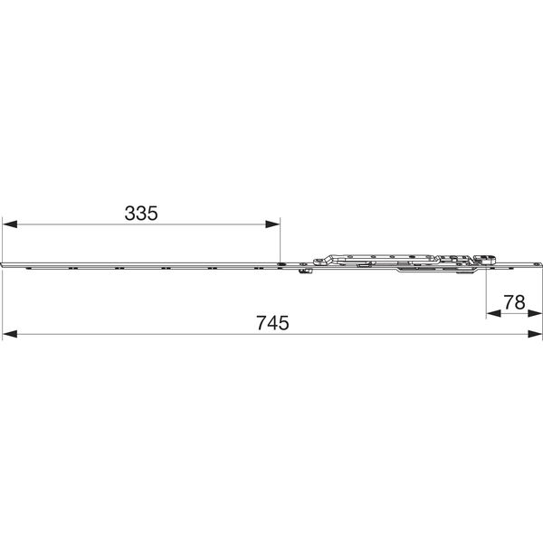 Maco MM Winkelbandschere für Rundbogenfenster Gr. 1250 9V 80 kg, Stahl verzinkt
